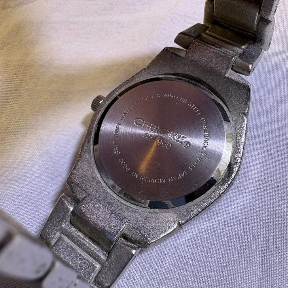 Cherokee‎ Men's Stainless Steel Quartz Watch Red - Untested, Damaged Band